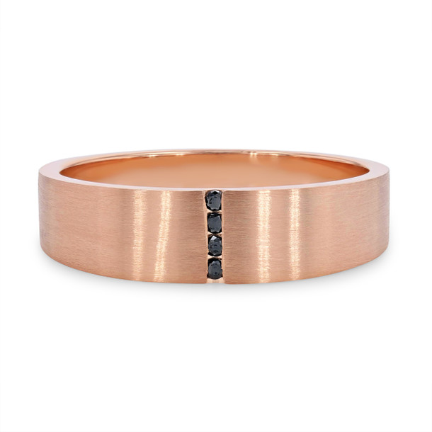 Black Diamond Matte 6mm Wedding Band