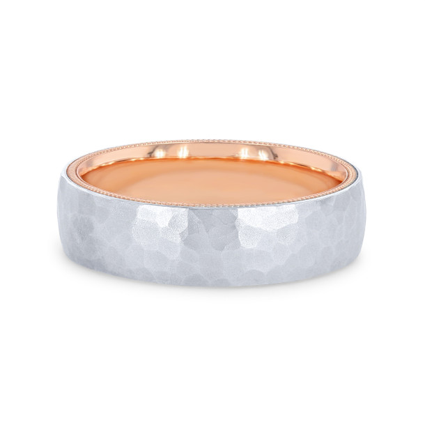 Verragio Two-Tone Hammer Wedding Band