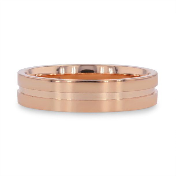Polished Groove 5mm Wedding Band