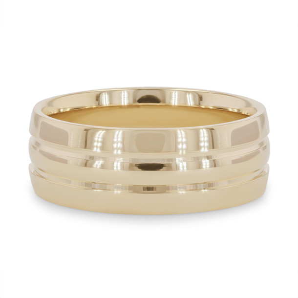 Multirow Groove 8mm Wedding Band