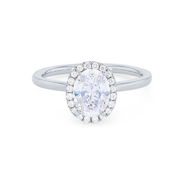Sylvie Oval Halo Solitaire Engagement Setting