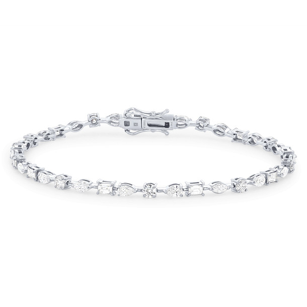 Mixed Fancy Shape Diamond Tennis Bracelet