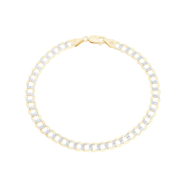 Diamond Cut Cuban Link Chain Bracelet
