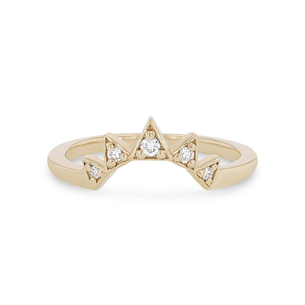 Contour Geometric Wedding Band
