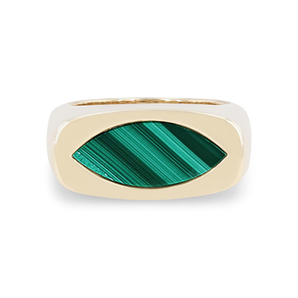 Green Onyx Signet Ring