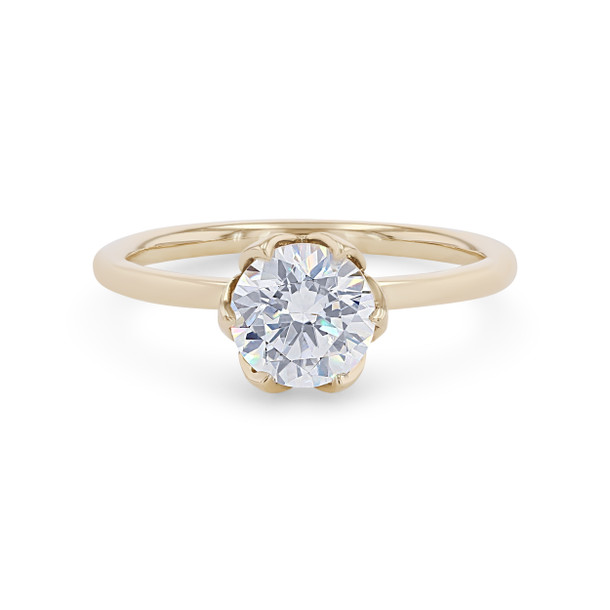 Floral Six Prong Solitaire Engagement Setting