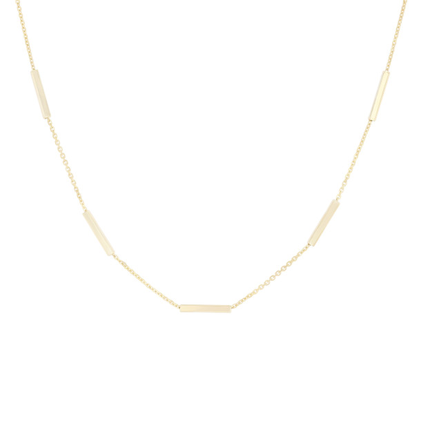 Gold 16 Inch Adjustable Station Necklace