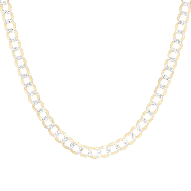 22 inch Diamond Cut Cuban Link Chain Necklace