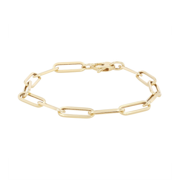 Gold Paperclip Chain Bracelet