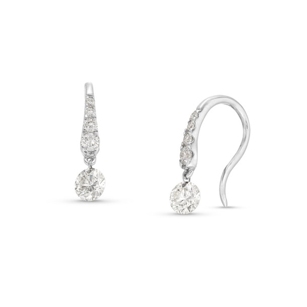 Graduated Floating Diamond Earrings
