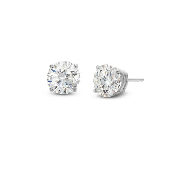 Lab Grown Round Diamond Stud Earrings