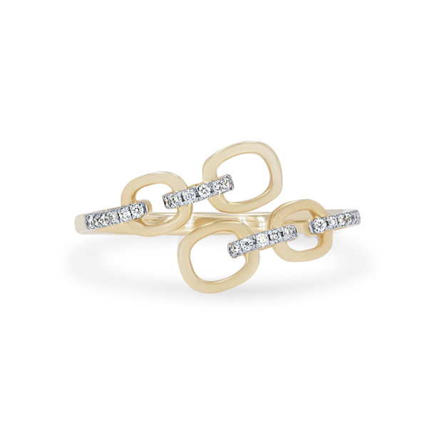 Bypass Chain Link Diamond Ring