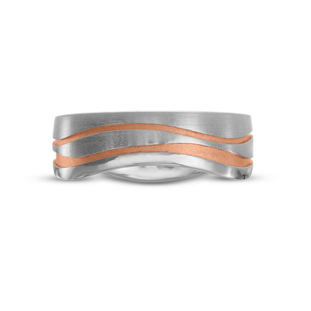 Simon G. Wave Edge Wedding Band
