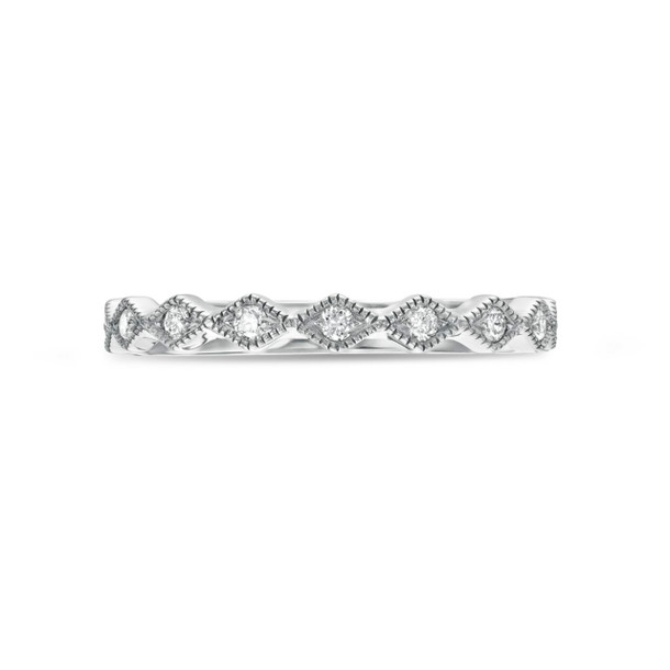 Milgrain Zig Zag Diamond Wedding Band by Diamonds Direct Designs