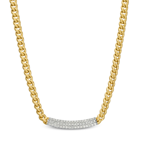 Simon G. Pave Diamond Curb Chain Necklace