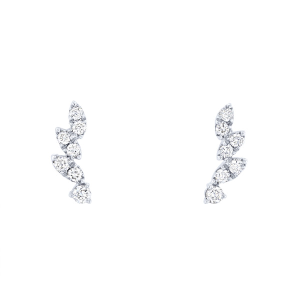 Diamond Floral Inspired Stud Earrings