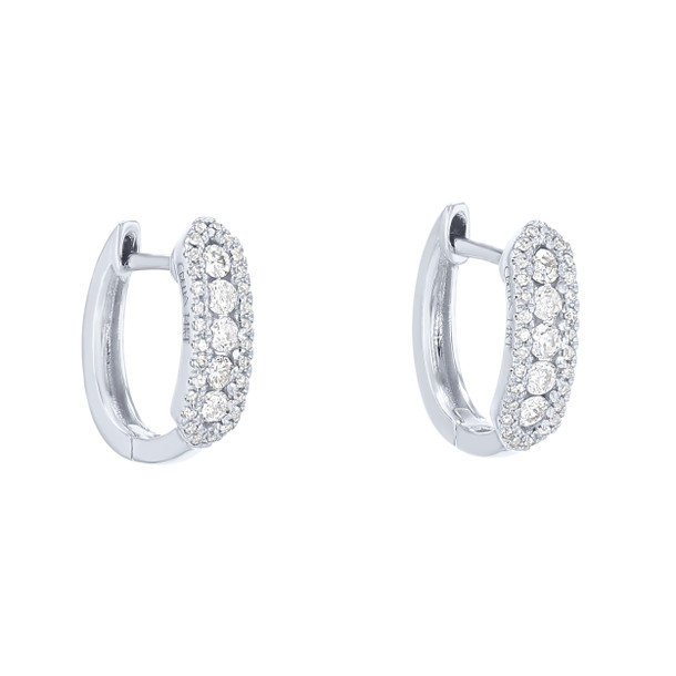 Three-Row Hoop Earrings