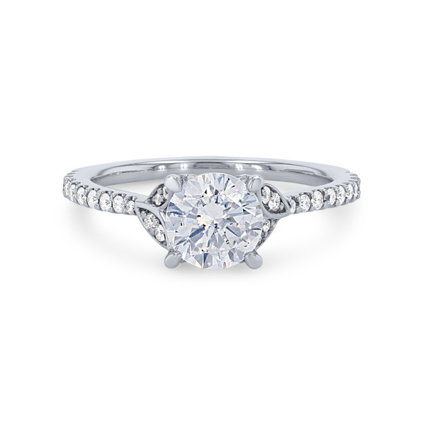 Artcarved Floral Pave Engagement Setting