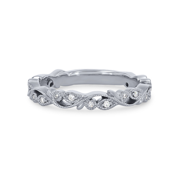 Artcarved Floral Filigree Wedding Band