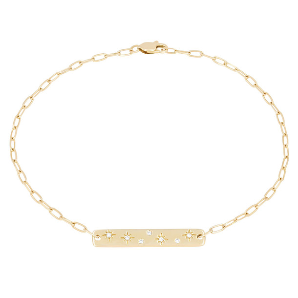 Diamond Celestial Bar Bracelet