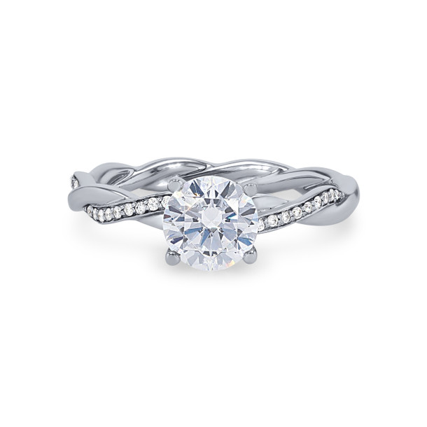 Twist Half Diamond Engagement Setting