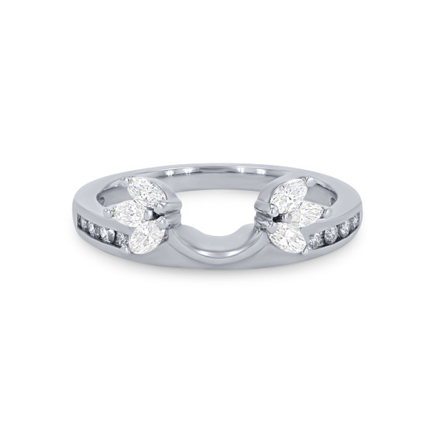 True Romance Floral Marquise and Round Diamond Ring Wrap