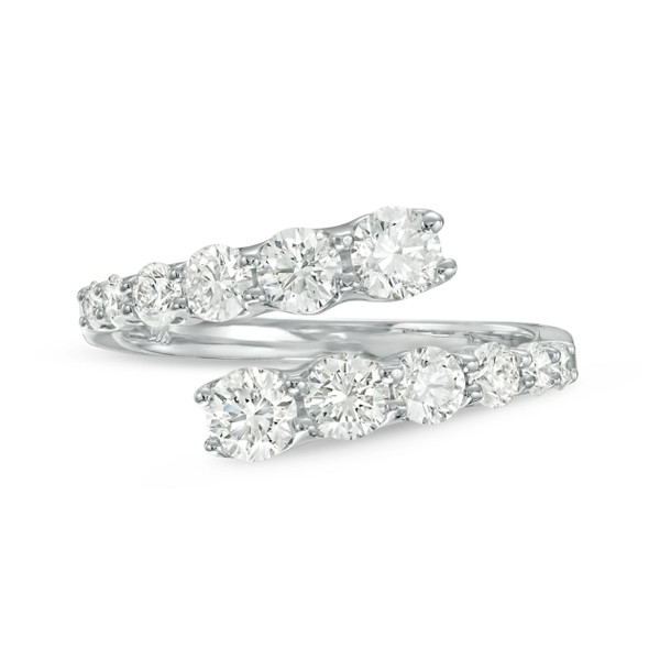 Graduated Diamond Bypass Ring