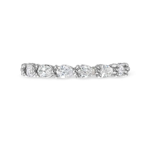 Tacori Sculpted Crescent Pear Diamond 3/4 Way Wedding Band