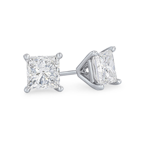 Princess Diamond Stud Earrings