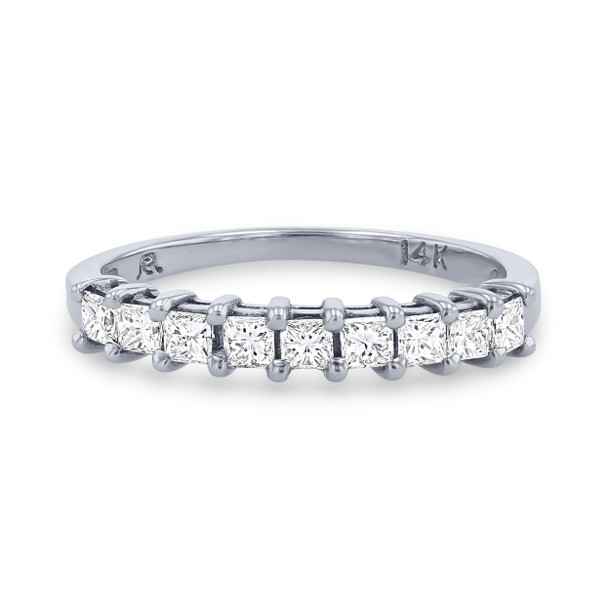 Shared Prong Princess Diamond Wedding Band