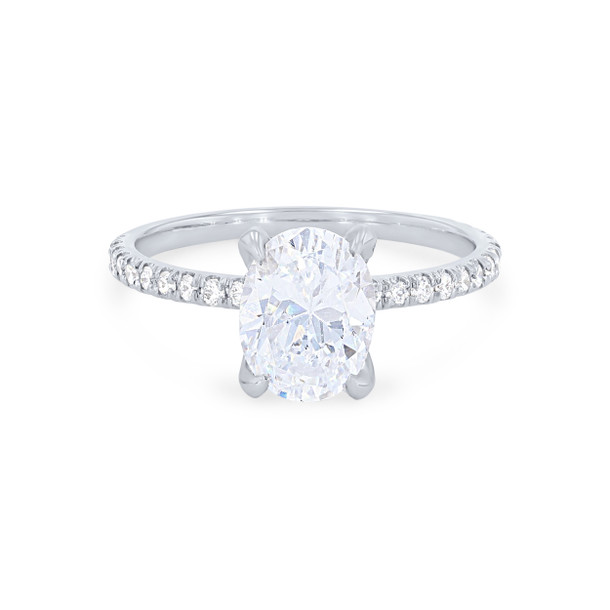 Michael M. Crown Oval Hidden Halo Engagement Setting