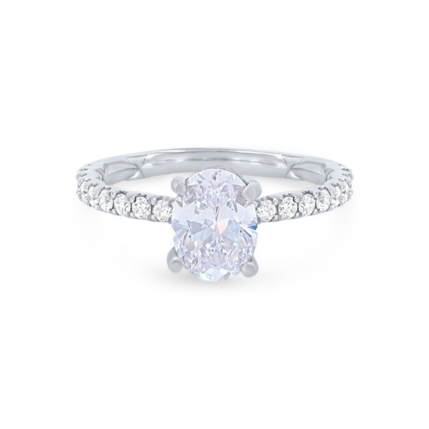 A. Jaffe Oval Hidden Halo Engagement Setting