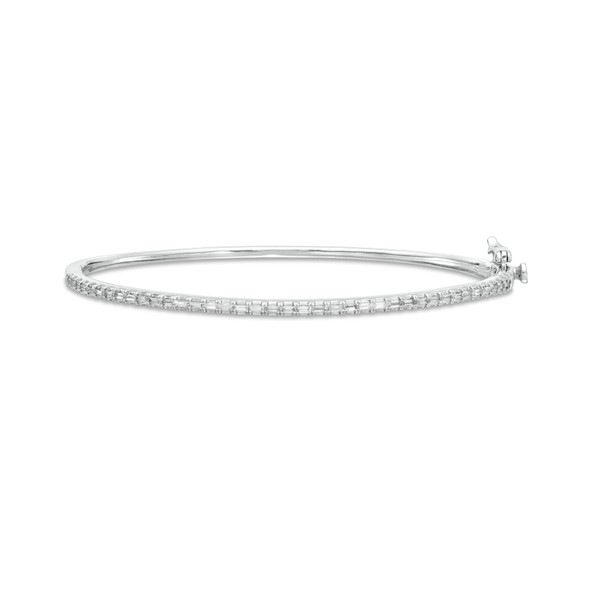 Emerald Diamond Bangle Bracelet