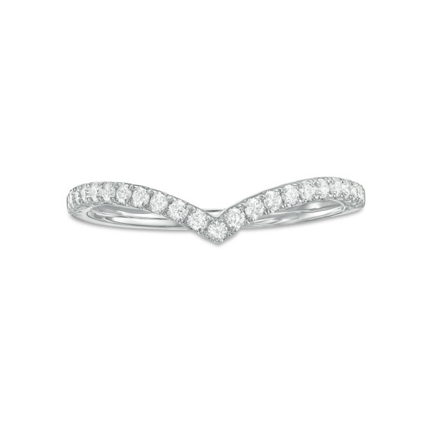 Contour Diamond Wedding Band