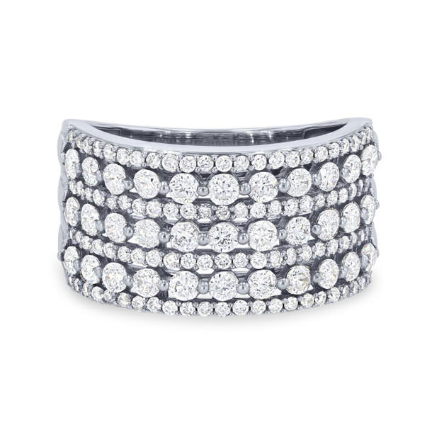 Seven-Row Diamond Fashion Band