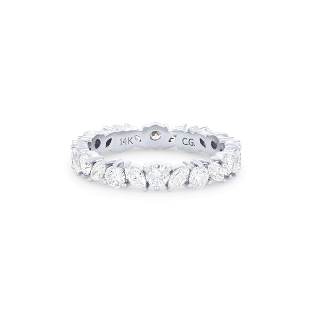 Floral Marquise and Round Diamond Eternity Band by C. Gonshor