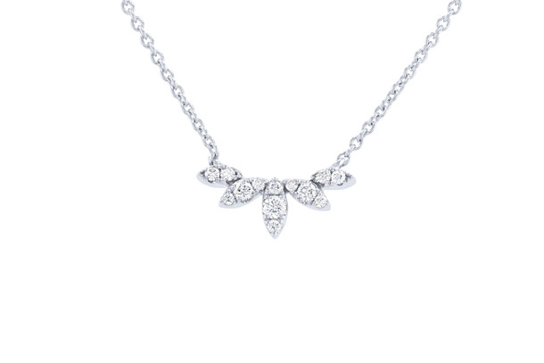 Diamond Floral Inspired Curve Pendant