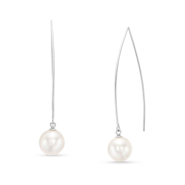 Freshwater Pearl Wire Drop Earrings