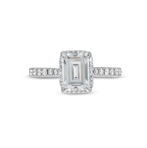 Emerald Hidden Halo Engagement Setting by Diamonds Direct Designs