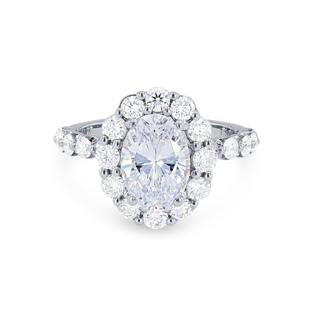 Luxe Oval Halo Engagement Setting