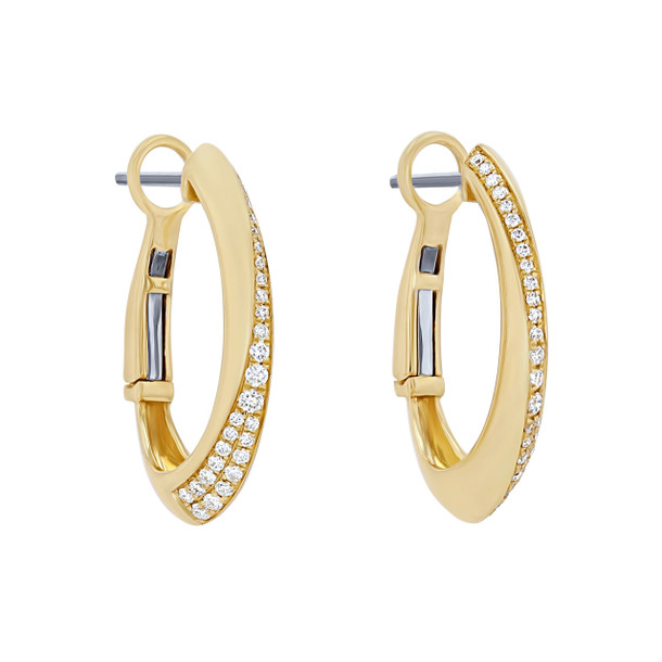 Simon G. Knife Edge Diamond Hoop Earrings