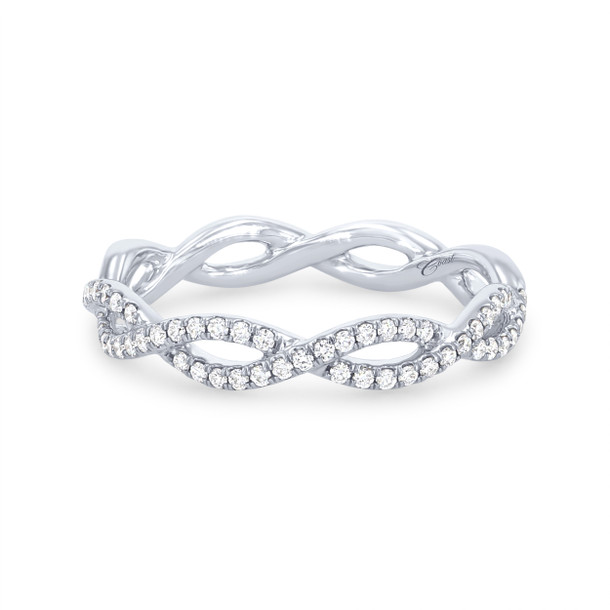 Twist Full Diamond Wedding Band