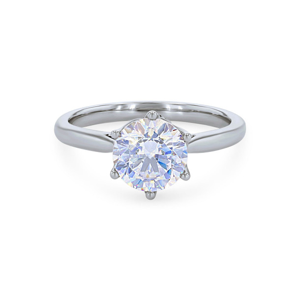 Simon G. Six Prong Solitaire Hidden Diamond Engagement Setting
