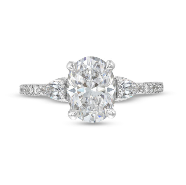 Tacori Sculpted Crescent Three Stone Engagement Setting