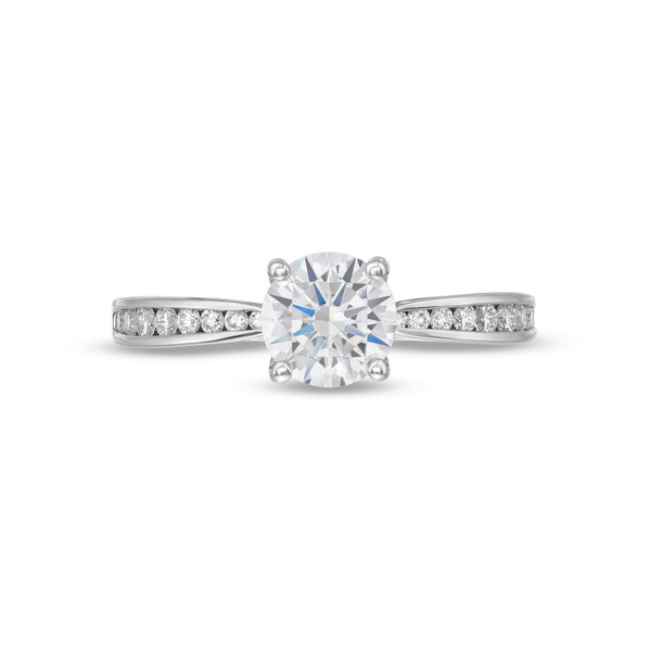 Channel Diamond Tapered Engagement Setting (For 1ct Round)