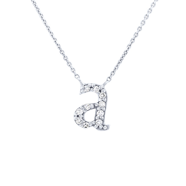 Diamond Lowercase Initial Pendant