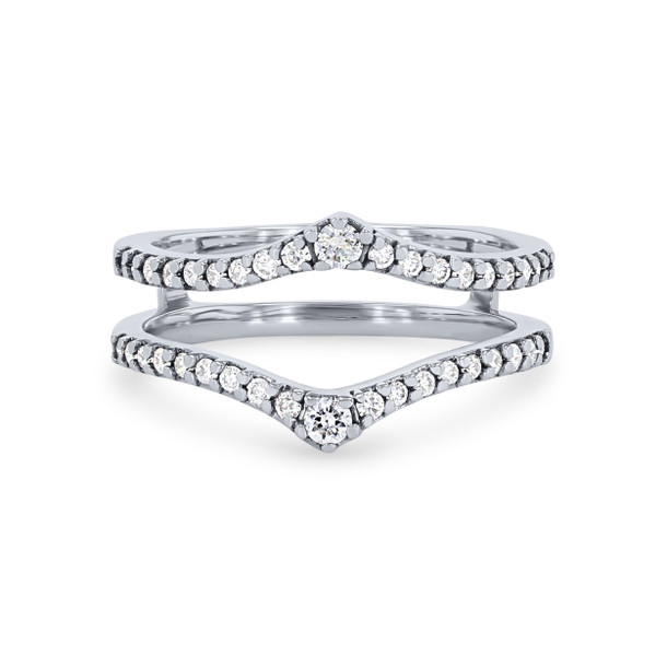 True Romance Graduated Diamond Contour Ring Guard