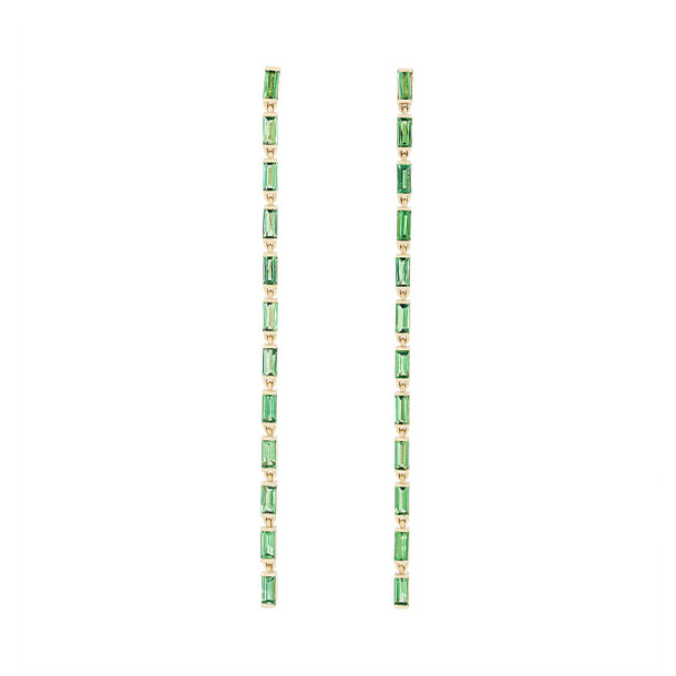 Green Garnet Drop Earrings