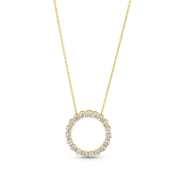 Diamond Circle Pendant Necklace