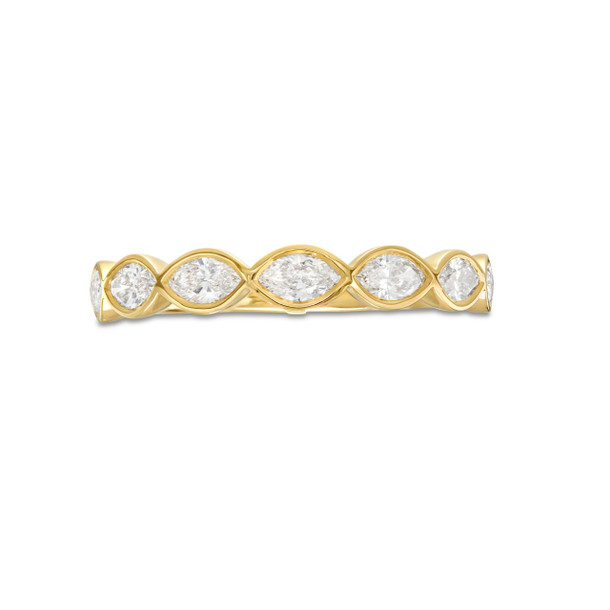 A. Jaffe Bezel Marquise Diamond Wedding Band